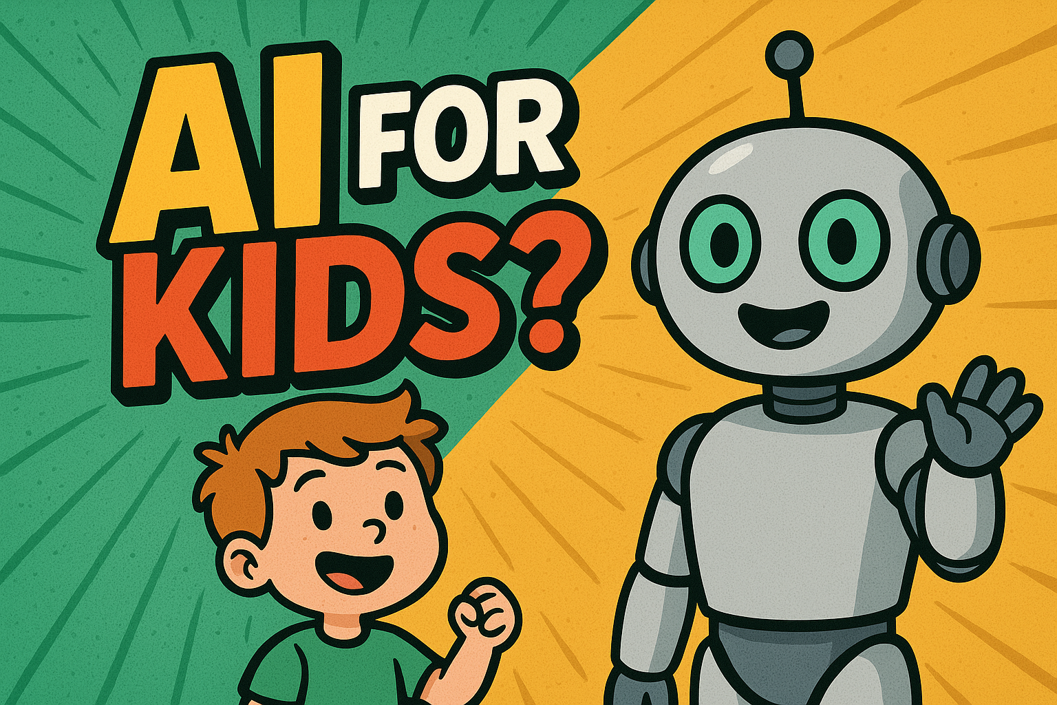 A child and parent using AI tools together on a tablet