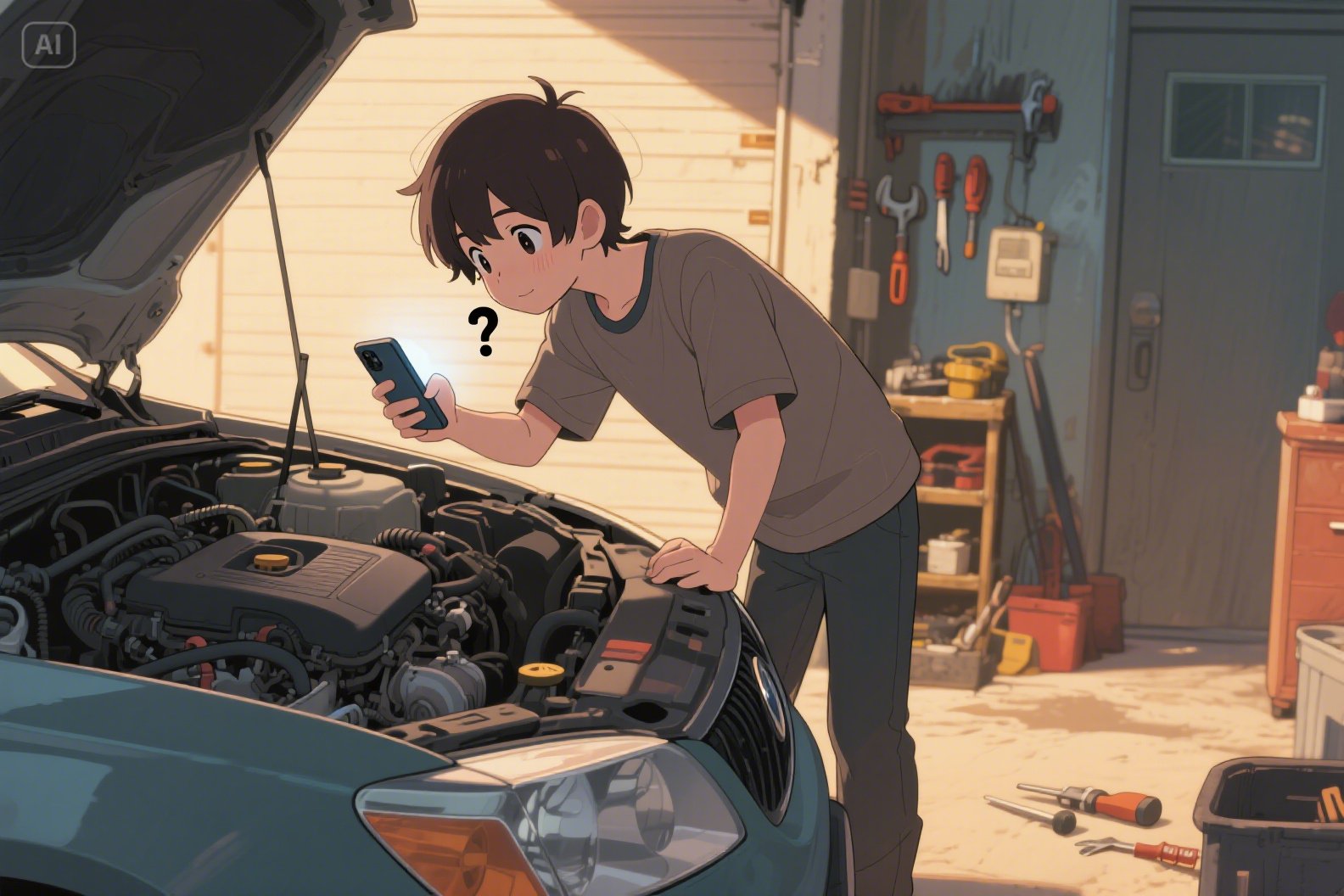 Teenagers using AI tools for education and creativity