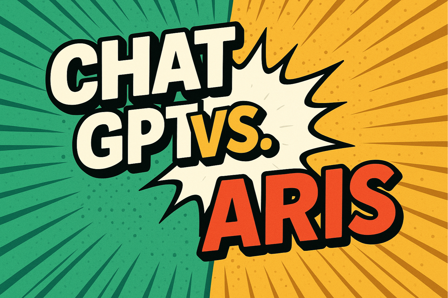 Side by side comparison of ChatGPT and Aris interfaces with a child using a tablet